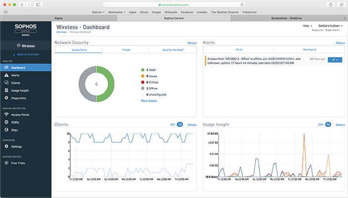 visibility screenshot central dashboard
